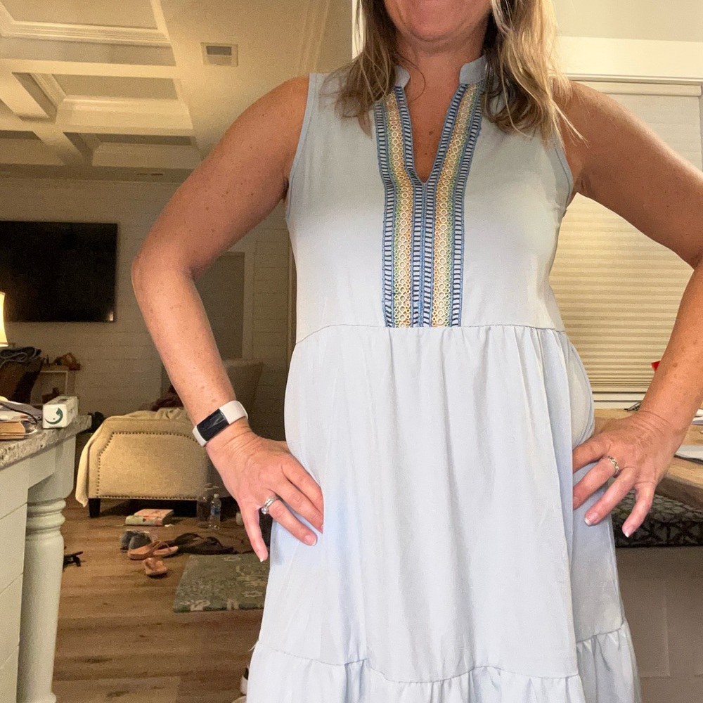 SHEIN Light Blue Maxi Dress